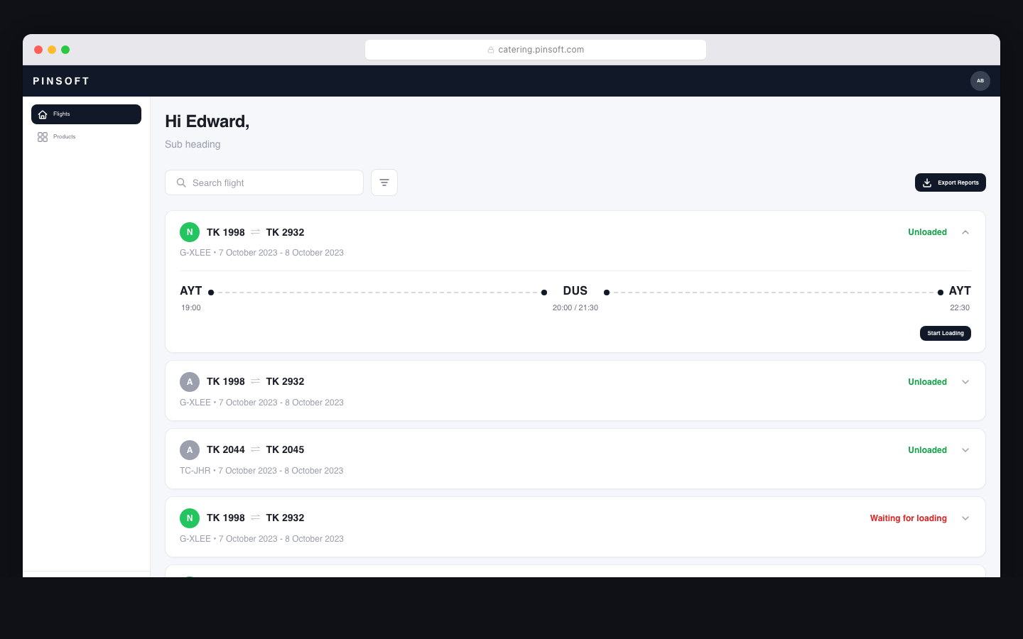 Catering App — Web 2