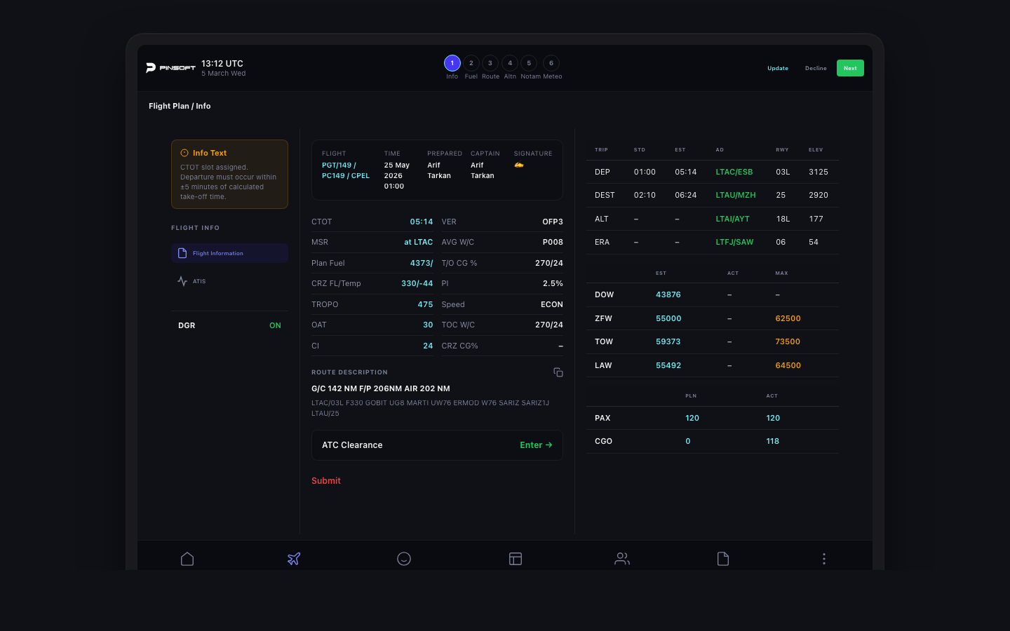 Electronic Flight Folder — Tablet 2